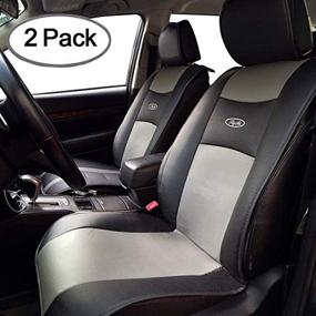 img 4 attached to 🚗 Big Ant Waterproof Car Seat Covers, 2 Pack - Ultimate Front Seat Cushion Protectors: Universal, Backrest Support for 95% Cars, Trucks, SUVs (Gray)
