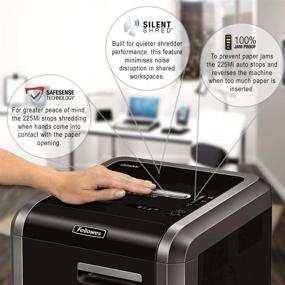 img 2 attached to Fellowes Powershred 225Mi: Ultra-Efficient 100% Jam Proof 16-Sheet Micro-Cut Commercial Grade Paper Shredder, Black