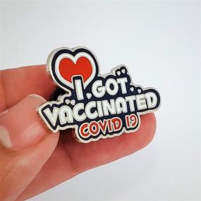 img 2 attached to 💉 COVID Vaccinated Pin - Medical Alert Enamel Lapel Pin for Lab Coat, Jacket, Backpack, Memorial, Clothing, Bag, Shirt