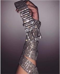 img 1 attached to Luxurious Women's Accessories: Silver Diamond Crystal Rhinestone Belts & More