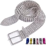 luxurious women's accessories: silver diamond crystal rhinestone belts & more logo