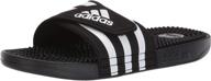 👟 adidas women's adissage white black shoes: sleek and athletic footwear for active women logo