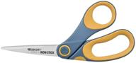 efficient cutting with westcott titanium bonded non stick scissors, 8-inch bent logo