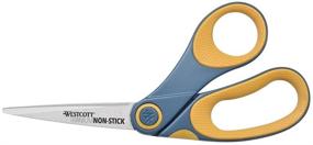 img 2 attached to Efficient Cutting with Westcott Titanium Bonded Non Stick Scissors, 8-Inch Bent