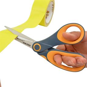 img 1 attached to Efficient Cutting with Westcott Titanium Bonded Non Stick Scissors, 8-Inch Bent