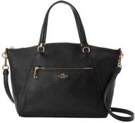 stylish and versatile: coach women's prairie satchel crossbody in im/black logo