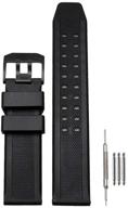 🕘 luminox 23mm rubber silicone watch band strap replacement - fits casio, timex, seiko & more - 3050, 8800, and 3950 series logo