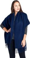 🧣 oversized lambswool peacoat pashmina by mariyaab - women's scarves & wraps accessories logo