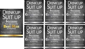 img 3 attached to 🍾 Set of 6 Groomsman + 1 BONUS Best Man Proposal Wine Labels or Liquor Labels, Whisky, Vodka, Rum, Beer Bottle Labels or Stickers - Groomsmen Party Favors, Party Decorations, Wedding Party Invitations