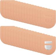 50 omnipod compatible adhesive patches - waterproof pre-cut straps for cgm protection (beige) логотип