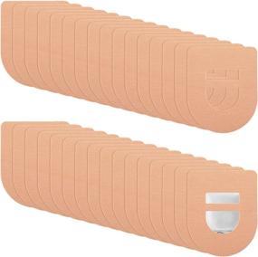 img 4 attached to 50 Omnipod Compatible Adhesive Patches - Waterproof Pre-Cut Straps for CGM Protection (Beige)