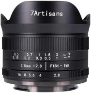 📷 7artisans 7.5 мм f2.8 ii aps-c ручной рыбий глаз объектив для камер sony e-mount: nex-5n, nex-7, nex-3n, nex-5t, a3000, a5000, a6000, a3500, a5100, a6300, a6500. логотип