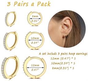 img 3 attached to Earrings Cartilage Zirconia Piercing Jewelry Girls' Jewelry