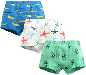 img 3 attached to 🦖 Durio Toddler Boy Underwear Soft Little Boy Boxer Briefs - Dinosaur Prints!