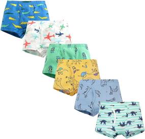 img 4 attached to 🦖 Durio Toddler Boy Underwear Soft Little Boy Boxer Briefs - Dinosaur Prints!