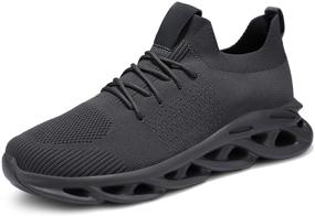 img 4 attached to 👟 UUBARIS Men's Road Running Shoes: Breathable Blade Sneaker for Non Slip Athletic Walking