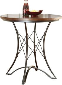 img 1 attached to 🍽️ Stylish and Functional: Steve Silver Company Adele Round Counter Dining Table in Brown