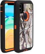 📱 inficase protective holster case (camo) for iphone xs max (6.5"), heavy-duty hybrid cover with belt-clip holder, military grade shockproof armor drop-proof rugged protection, orange/camouflage: ultimate defense for your iphone xs max! logo