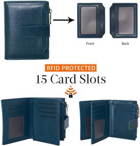 img 2 attached to Womens Blocking Leather Compact Bifold Women's Handbags & Wallets for Wallets