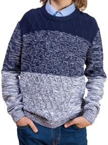 img 4 attached to 👕 BOBOYOYO Cotton Sleeve Pullover Sweater - Boys' Clothing