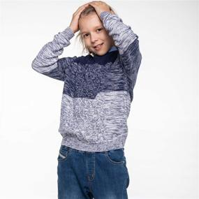 img 3 attached to 👕 BOBOYOYO Cotton Sleeve Pullover Sweater - Boys' Clothing