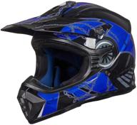 🖤 dot approved ilm adult atv motocross dirt bike motorcycle bmx mx downhill off-road mtb mountain bike helmet - blue black, adult-medium logo