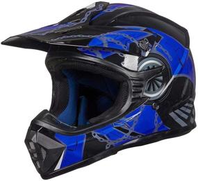 img 4 attached to 🖤 DOT Approved ILM Adult ATV Motocross Dirt Bike Motorcycle BMX MX Downhill Off-Road MTB Mountain Bike Helmet - Blue Black, Adult-Medium