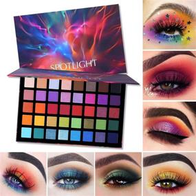 img 3 attached to 🎨 UCANBE Spotlight Eyeshadow Palette: 40 Color Professional Eye Shadow Makeup - Highly Pigmented, Waterproof, Long Lasting & Colorful Matte Shimmer Powder