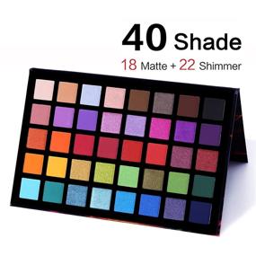 img 2 attached to 🎨 UCANBE Spotlight Eyeshadow Palette: 40 Color Professional Eye Shadow Makeup - Highly Pigmented, Waterproof, Long Lasting & Colorful Matte Shimmer Powder