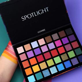 img 1 attached to 🎨 UCANBE Spotlight Eyeshadow Palette: 40 Color Professional Eye Shadow Makeup - Highly Pigmented, Waterproof, Long Lasting & Colorful Matte Shimmer Powder