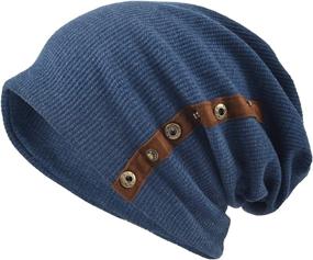 img 3 attached to 🧢 VECRY Men's Oversize Slouch Beanie: Stay Stylish with a Large Baggy Hat