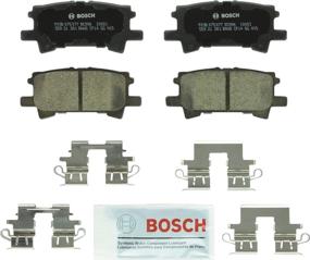 img 1 attached to 🔉 Набор керамических тормозных накладок Bosch BC996 QuietCast Premium для Lexus RX330, RX350, RX400h; Задняя часть Toyota Highlander - улучшенная тишина и надежная тормозная производительность.