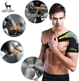 img 3 attached to 🤕 Rotator Cuff Shoulder Brace for Men and Women - Support and Compression Sleeve for Torn Rotator Cuff, Shoulder Injuries, Tears, Inflammation, and Pain Relief - Astorn