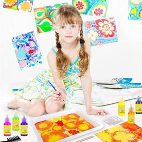 img 2 attached to 🎨 Creative MFJL Marbling Paint Crafts for Kids - Unleash Imaginations and Make Stunning Artwork!