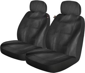 img 4 attached to Enhance Your Car Seats with Dickies 40321 Deluxe Black, 2-Piece Seat Cover