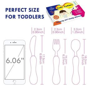 img 2 attached to 🍽️ Lehoo Castle Ocean Toddler Utensils Set: 6pcs Stainless Steel Silverware for Safe and Easy Feeding of Toddlers and Children