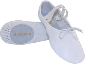 img 4 attached to 🩰 Danzcue Adult Split Sole Leather Ballet Slipper: The Perfect Footwear for Graceful Dance Moves