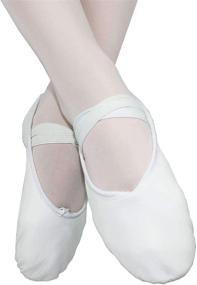 img 2 attached to 🩰 Danzcue Adult Split Sole Leather Ballet Slipper: The Perfect Footwear for Graceful Dance Moves