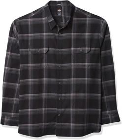 img 4 attached to Dickies Sleeve Flannel Shirt 3X Large Men's Clothing