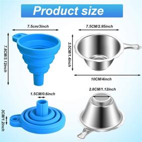 img 3 attached to 🖨️ Efficient 6 Pack 3D Printer Accessories: Collapsible Silicone Funnels & Stainless Steel Resin Filter Cups for Easy Resin Reclamation