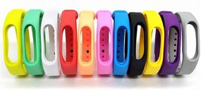 img 4 attached to 🌈 Colorful Replacement Bands for Mi 2 Bracelet Watch Strap - 11 Piece Wristband Set by Colorsheng