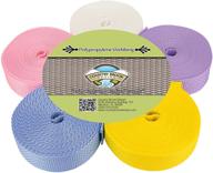 country brook design 1 inch polypro webbing #3 pastels: vibrant 1-inch wide webbing, 5 yards of 5 colors for crafting & accessories logo
