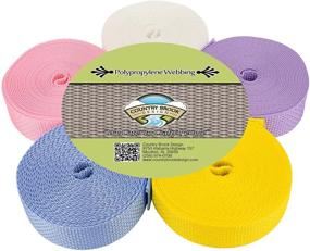 img 1 attached to Country Brook Design 1 Inch Polypro Webbing #3 Pastels: Vibrant 1-Inch Wide Webbing, 5 Yards of 5 Colors for Crafting & Accessories