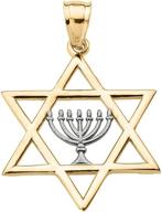 jewish jewelry fdj menorah pendant logo