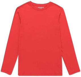 img 4 attached to DEESPACE Long Sleeve Crewneck 3 12Years 7 8Years Girls' Clothing in Tops, Tees & Blouses