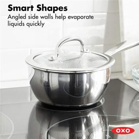 img 1 attached to 🍳 High-Quality OXO Good Grips Pro Tri Ply Stainless Steel Cookware Set - 13 Piece: Dishwasher Safe, Nonstick Pots and Pans