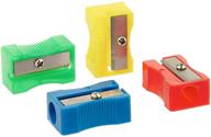 🖍️ school smart plastic pencil sharpener set - 24 assorted colors: durable and functional logo