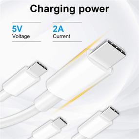 img 2 attached to 🔌 Превосходный кабель USB Type-C: 4-в-1 быстрый зарядный шнур для Galaxy A10/A20/A51 и других моделей (белый)