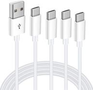 🔌 превосходный кабель usb type-c: 4-в-1 быстрый зарядный шнур для galaxy a10/a20/a51 и других моделей (белый) логотип