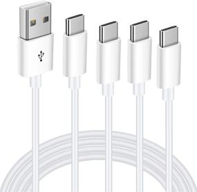 img 4 attached to 🔌 Превосходный кабель USB Type-C: 4-в-1 быстрый зарядный шнур для Galaxy A10/A20/A51 и других моделей (белый)